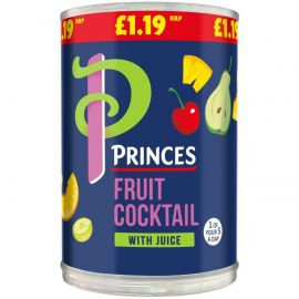 PRINCES FRUIT COCKTAIL WITH JUICE 410G £1.19