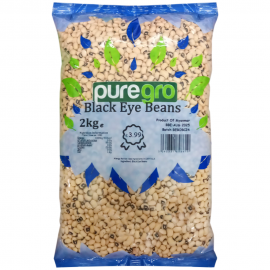 PUREGRO BLACK EYE BEANS 2KG £3.99