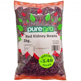 PUREGRO RED KIDNEY BEANS 2KG £5.49