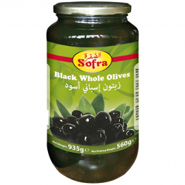 SOFRA WHOLE BLACK OLIVES 935G £3.49