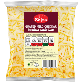 SOFRA GRATED MILD CHEDDAR 170G £1.65