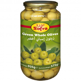 SOFRA WHOLE GREEN OLIVES 935G £3.49