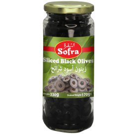 SOFRA SLICED BLACK OLIVES 330G 99P