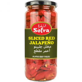 SOFRA RED JALAPENO RINGS 480G £1.39