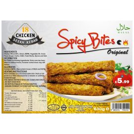 SPICY BITES - 18 CHICKEN SEEKH KEBAB